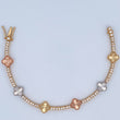 Tennis Bracelet Clover 13.35gr / 18.3cm / Three Golds Nac.Esp. 18K &