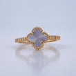 Anillo Trebol 2.15gr / T6 1/4 / Dos Oros Amarillo Blanco Nac.Esp. 18K &