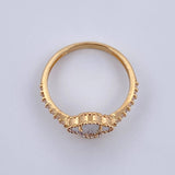 Anillo Trebol 2.15gr / T6 1/4 / Dos Oros Amarillo Blanco Nac.Esp. 18K &