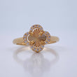 Clover Ring 2.4gr / Size 7 / 18K Yellow Gold Nac.Esp. &