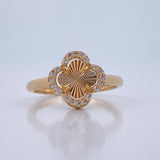 Clover Ring 2.4gr / Size 7 / 18K Yellow Gold Nac.Esp. &