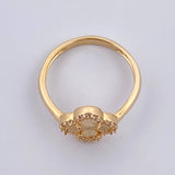 Clover Ring 2.4gr / Size 7 / 18K Yellow Gold Nac.Esp. &