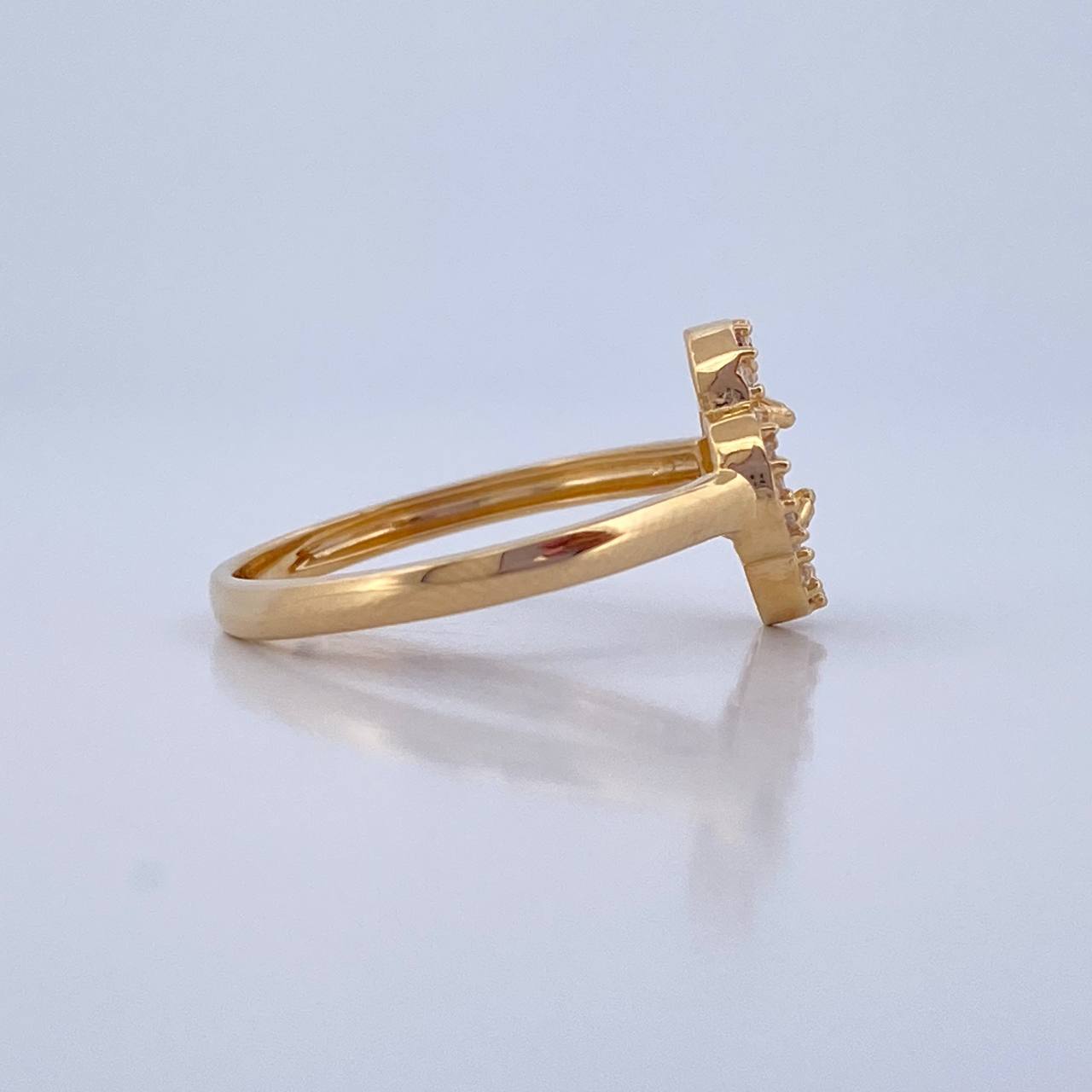 Clover Ring 2.4gr / Size 7 / 18K Yellow Gold Nac.Esp. &
