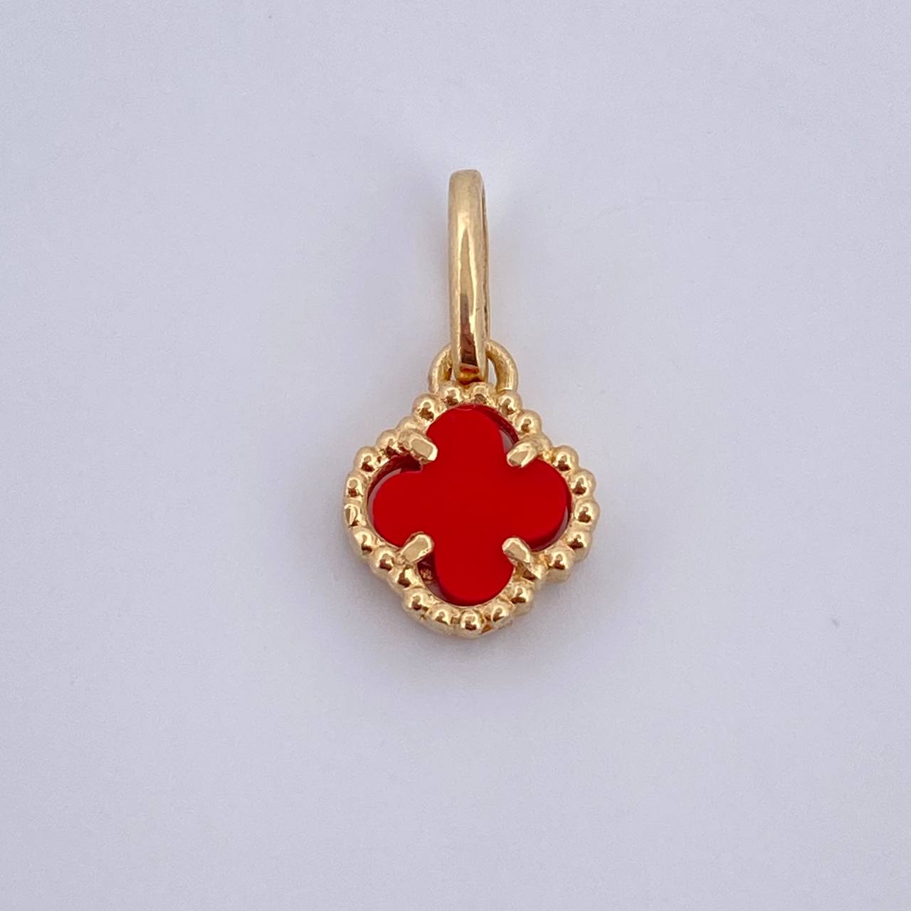 Clover Pendant 0.85gr / 1.5cm / 18K Yellow Gold Nac.Esp.
