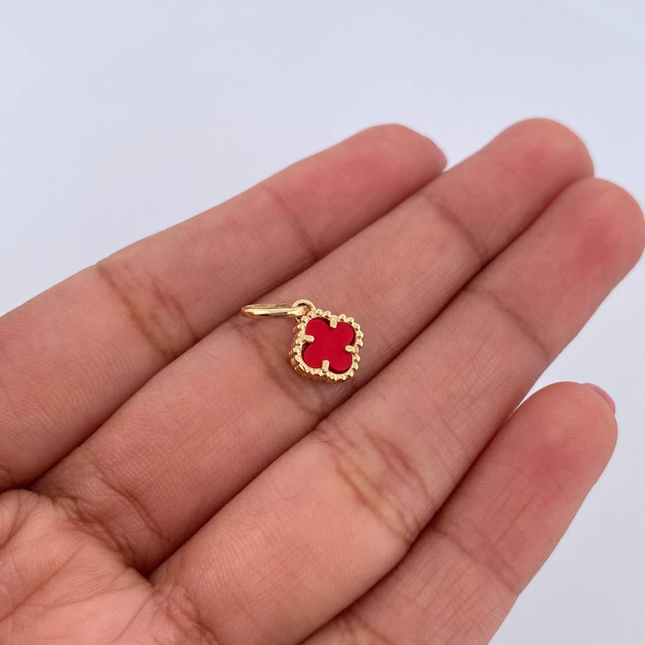 Clover Pendant 0.85gr / 1.5cm / 18K Yellow Gold Nac.Esp.