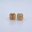 Clover Stud Earrings Center 1.8gr / 18K Yellow Gold Nac.Esp.