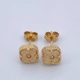 Clover Stud Earrings Center 1.8gr / 18K Yellow Gold Nac.Esp.