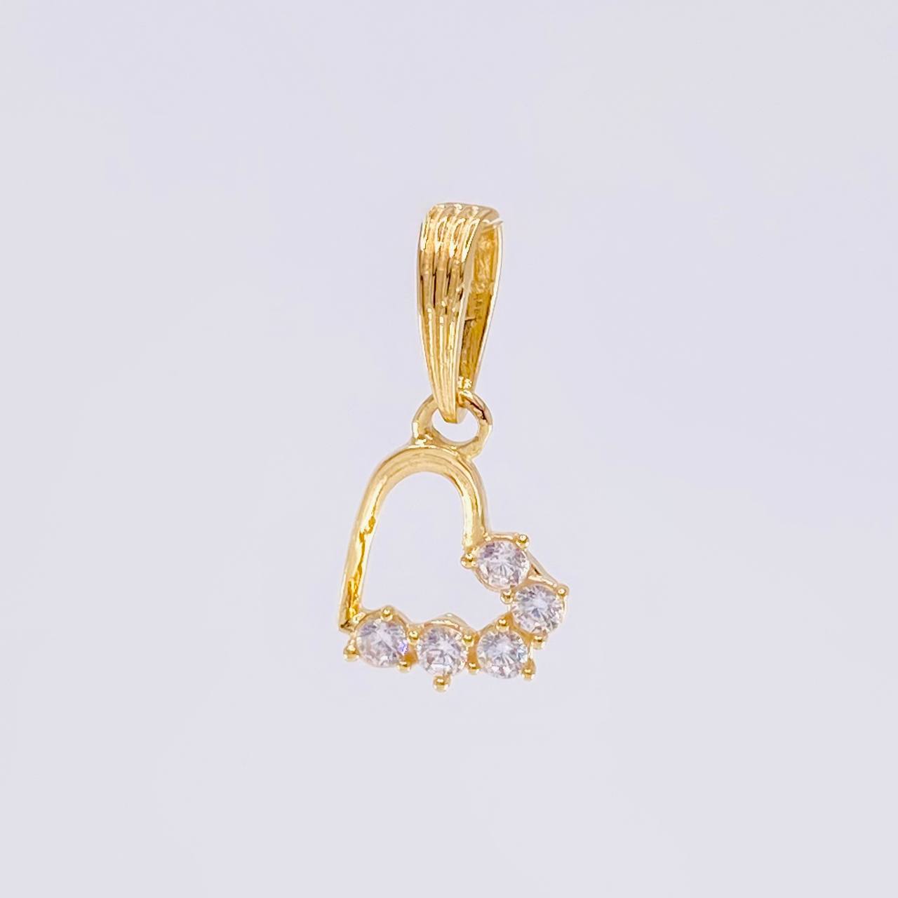 Dije Corazon Silueta 0.7 g / 1/2 in Oro Amarillo 18K