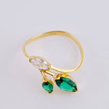 Laurel Leaf Ring Asymmetrical 1.4 g / T6 Yellow Gold 18K