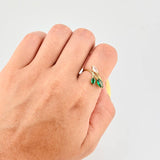 Laurel Leaf Ring Asymmetrical 1.4 g / T6 Yellow Gold 18K