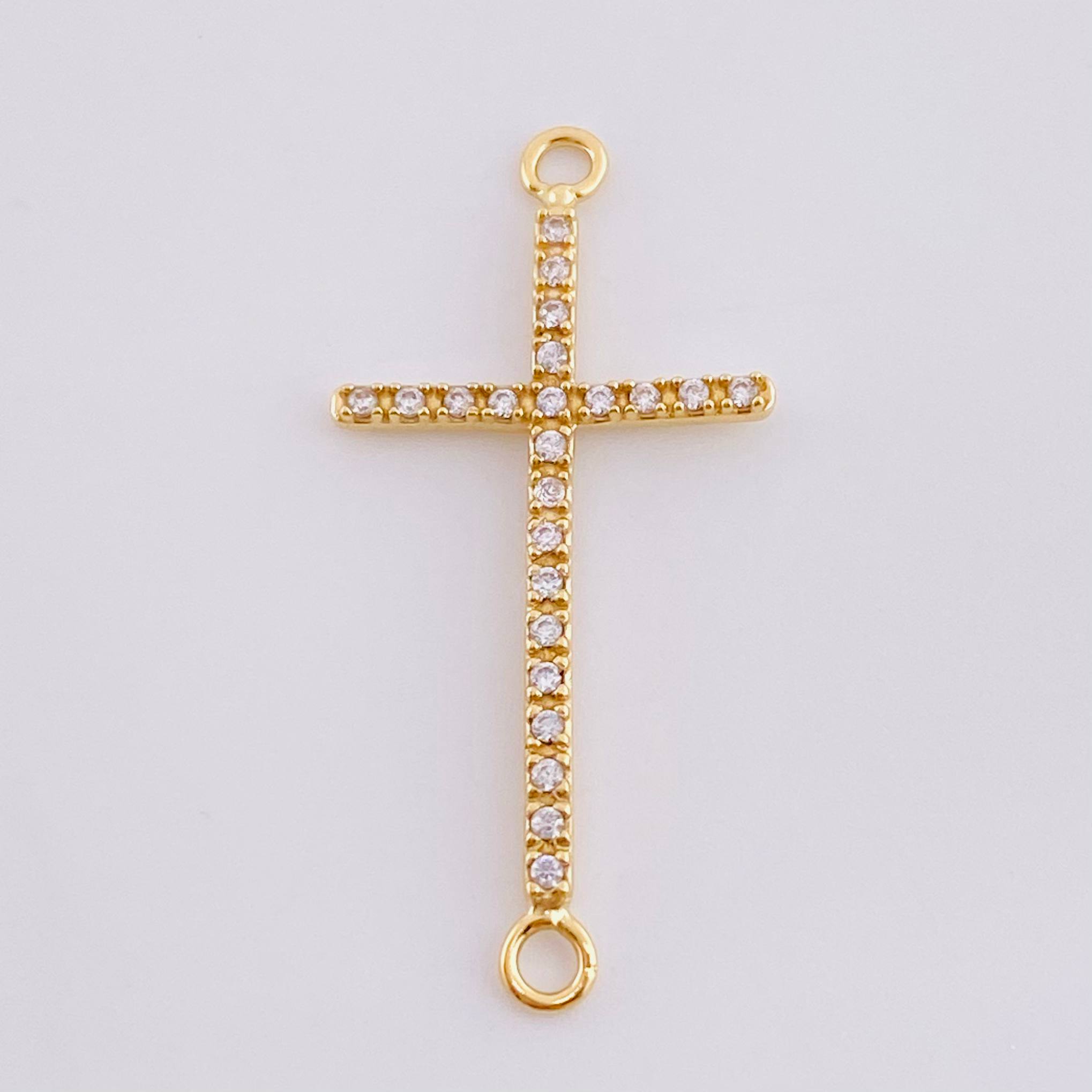 Herraje Cruz Tupida 0.75 g / 1 1/4 in Oro Amarillo 18K