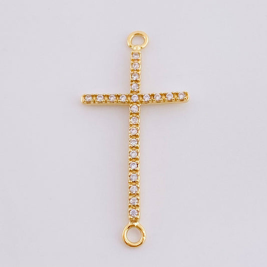 Herraje Cruz Tupida 0.75 g / 1 1/4 in Oro Amarillo 18K
