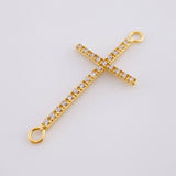 Herraje Cruz Tupida 0.75 g / 1 1/4 in Oro Amarillo 18K