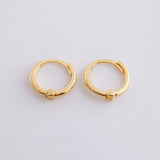 Candongas Lisas 1.15 g / 1/2 in Oro Amarillo 18K