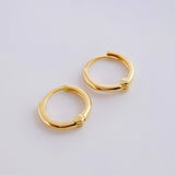 Candongas Lisas 1.15 g / 1/2 in Oro Amarillo 18K