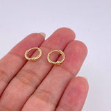 Candongas Lisas 1.15 g / 1/2 in Oro Amarillo 18K