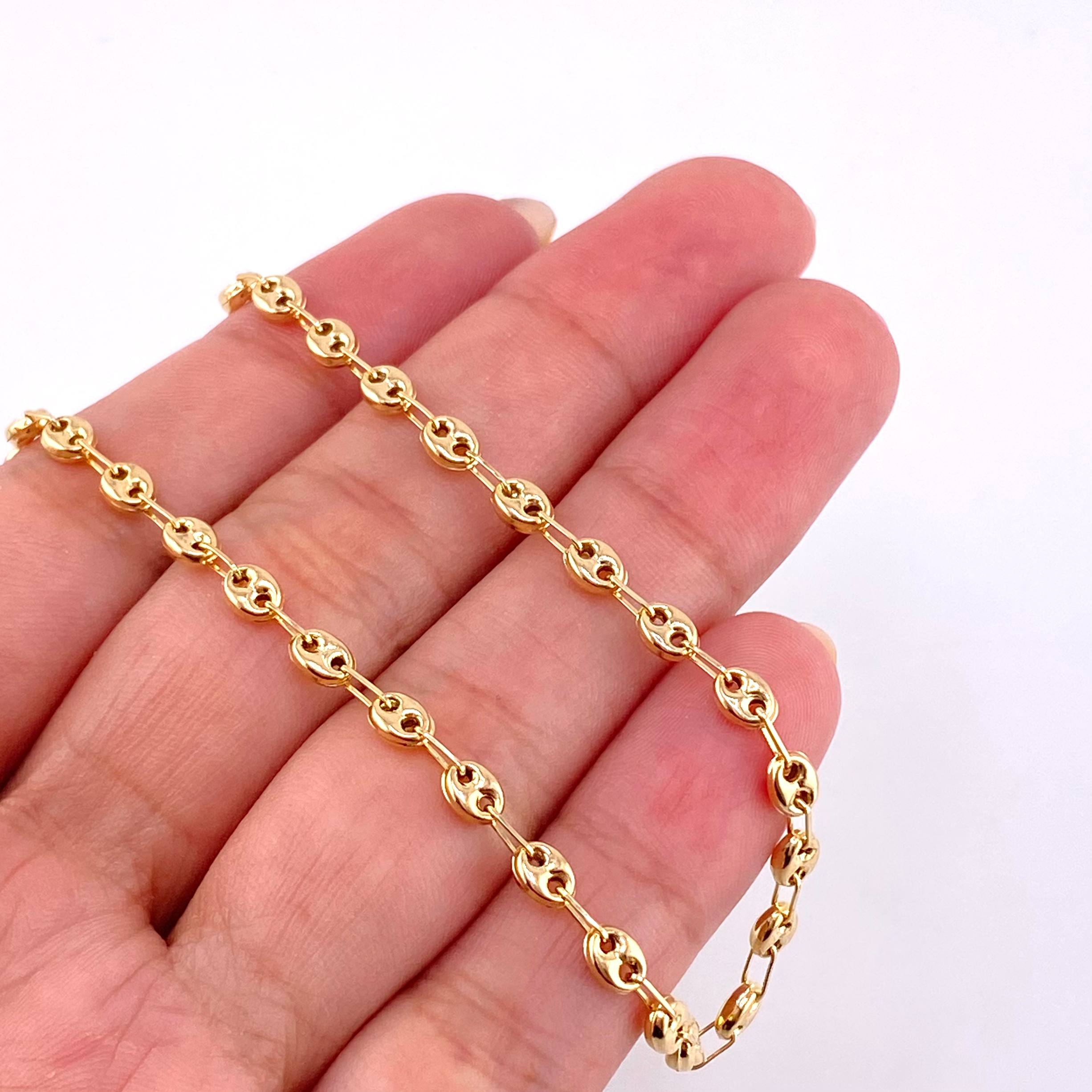 18K Yellow Gold Anklet Gc 2.6 g / 9 3/4 in / 3.5 mm