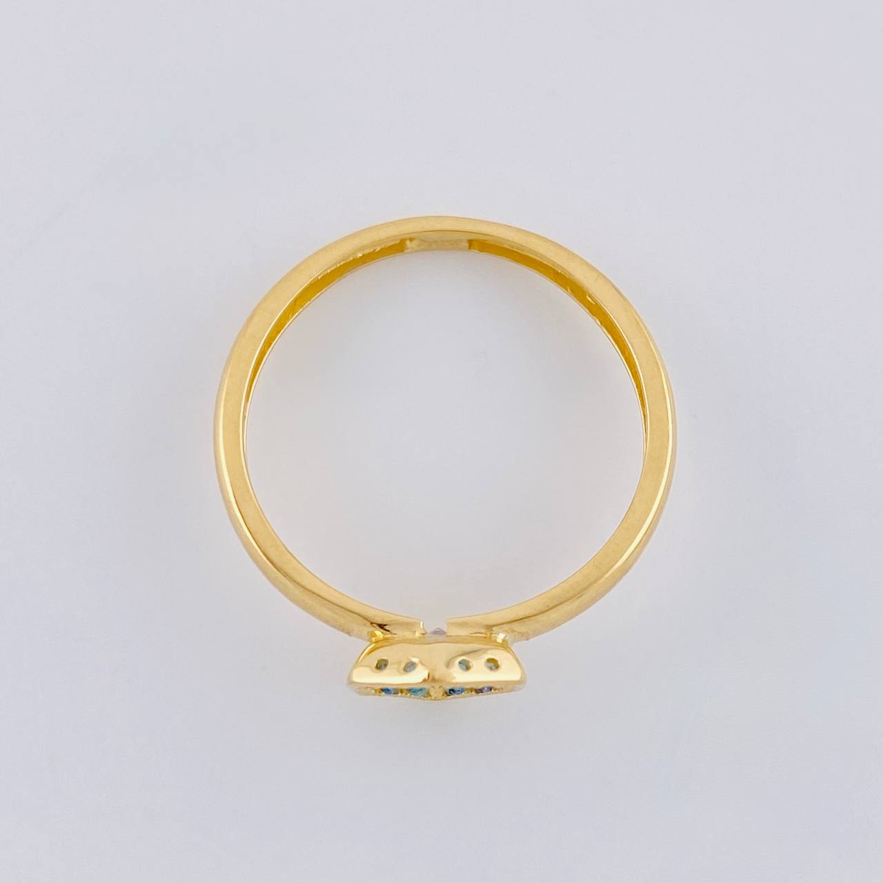 Anillo Halo Hexagonal 2 g / T7 Oro Amarillo 18K