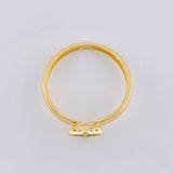 Anillo Halo Hexagonal 2 g / T7 Oro Amarillo 18K