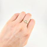Anillo Halo Hexagonal 2 g / T7 Oro Amarillo 18K