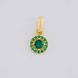 Dije Circular Tupido 0.85 g / 1/2 in Oro Amarillo 18K
