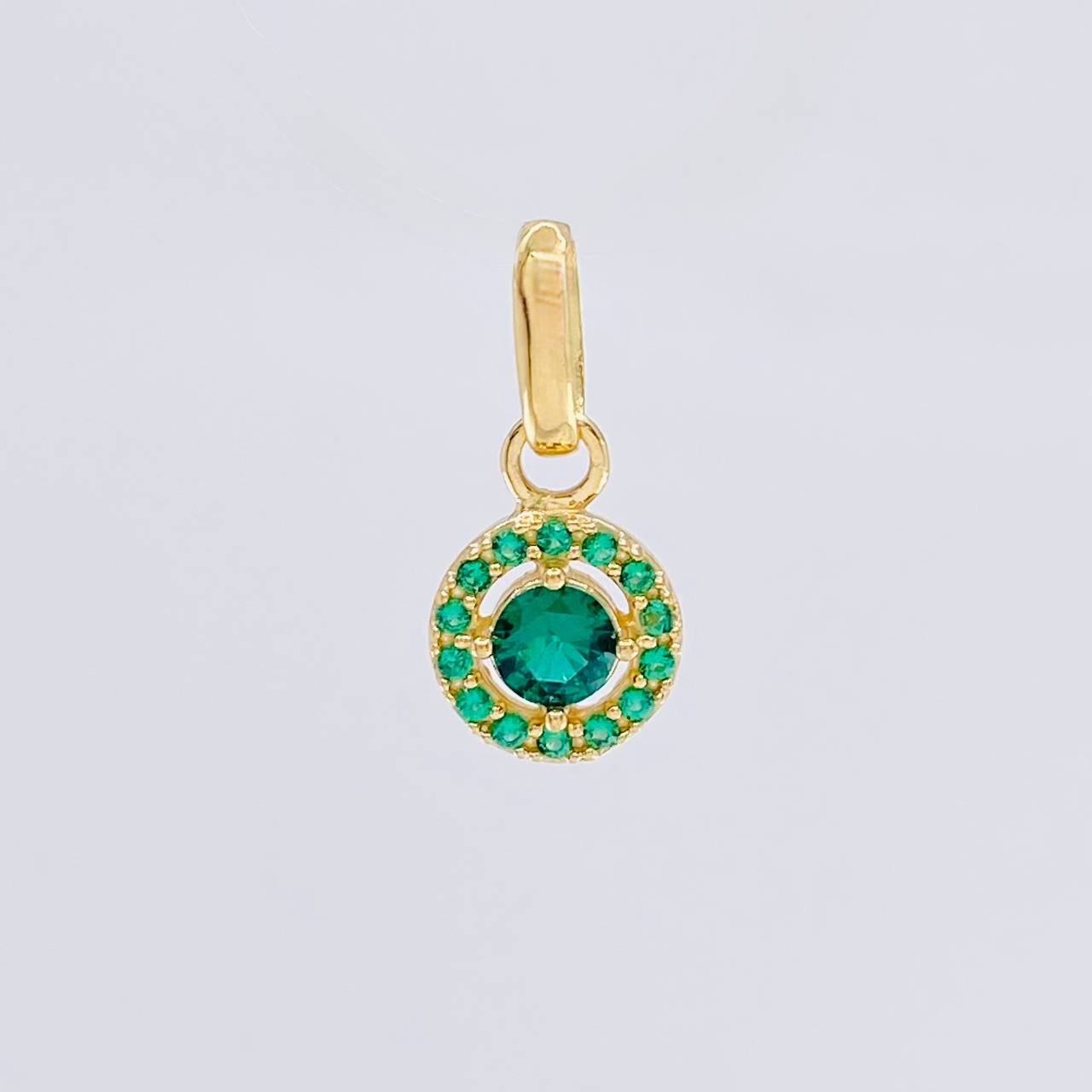 Dije Circular Tupido 0.85 g / 1/2 in Oro Amarillo 18K