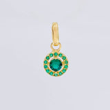 Dije Circular Tupido 0.85 g / 1/2 in Oro Amarillo 18K