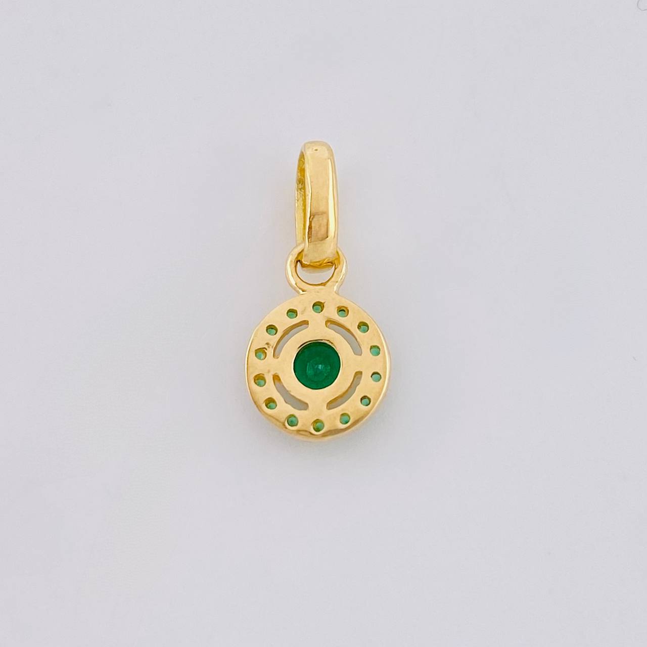 Dije Circular Tupido 0.85 g / 1/2 in Oro Amarillo 18K