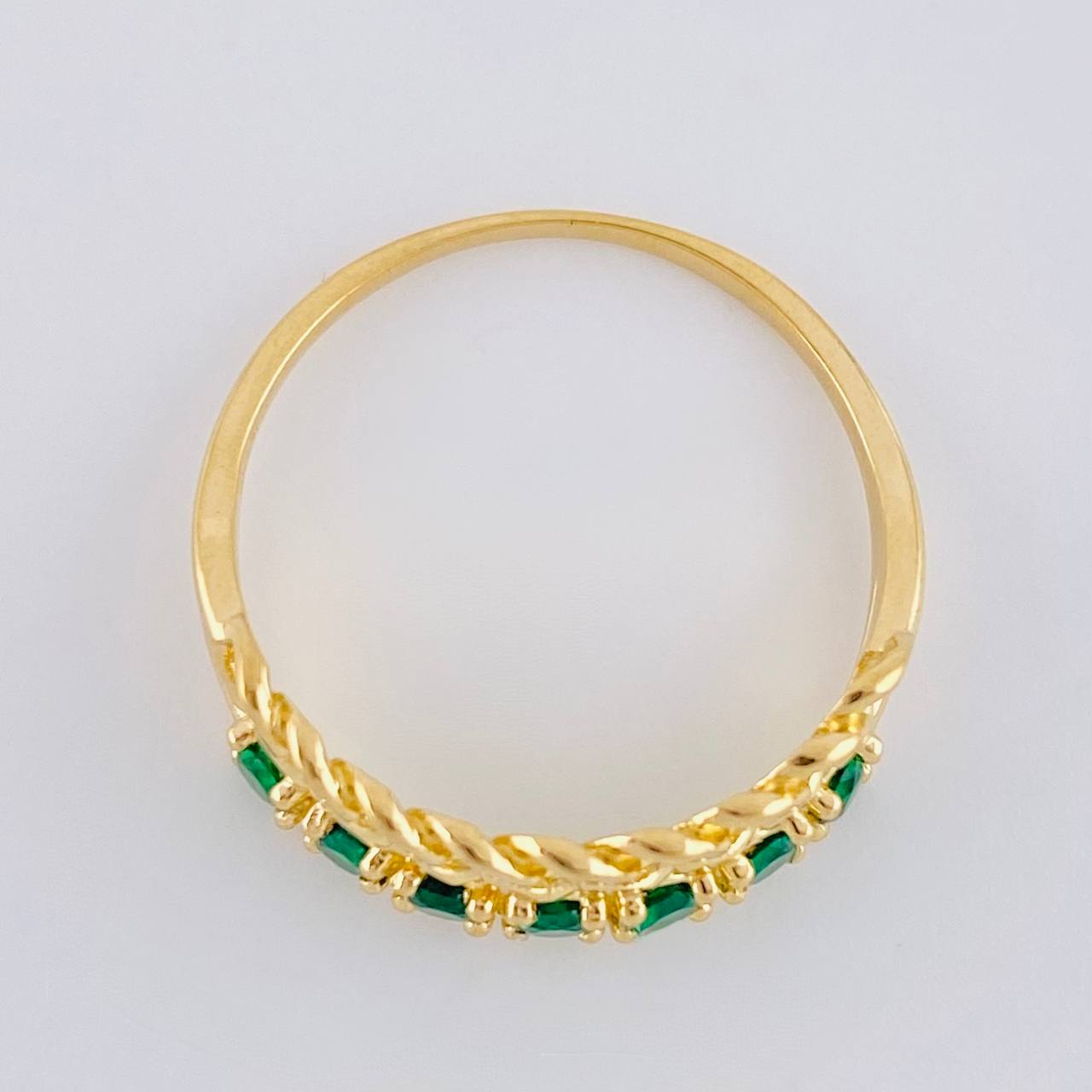 Anillo Hilera Cubana 2.3 g / T7 1/4 Oro Amarillo 18K