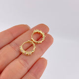 Candongas Aro Rupestre 3.55 g / 1/2 in Oro Amarillo 18K