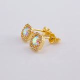 Topos Halo Cuadrado 2.45 g / in / 7.4 mm Oro Amarillo 18K