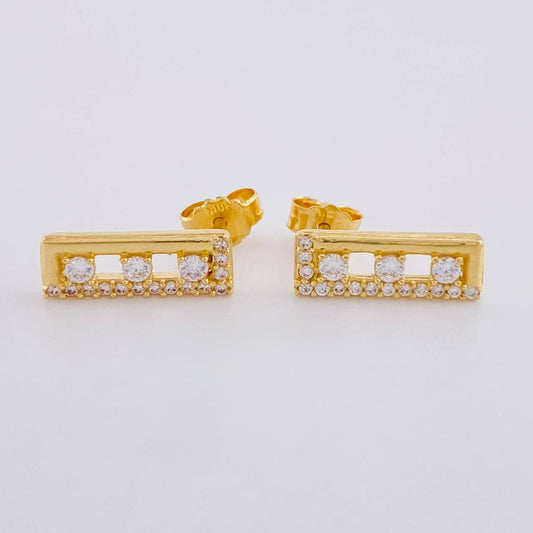 Topos Casete Tupidos Parcial 2.2 g / 1/2 in Oro Amarillo 18K