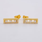 Stud Earrings Casete Tupidos Partial 2.2 g / 1/2 in 18K Yellow Gold