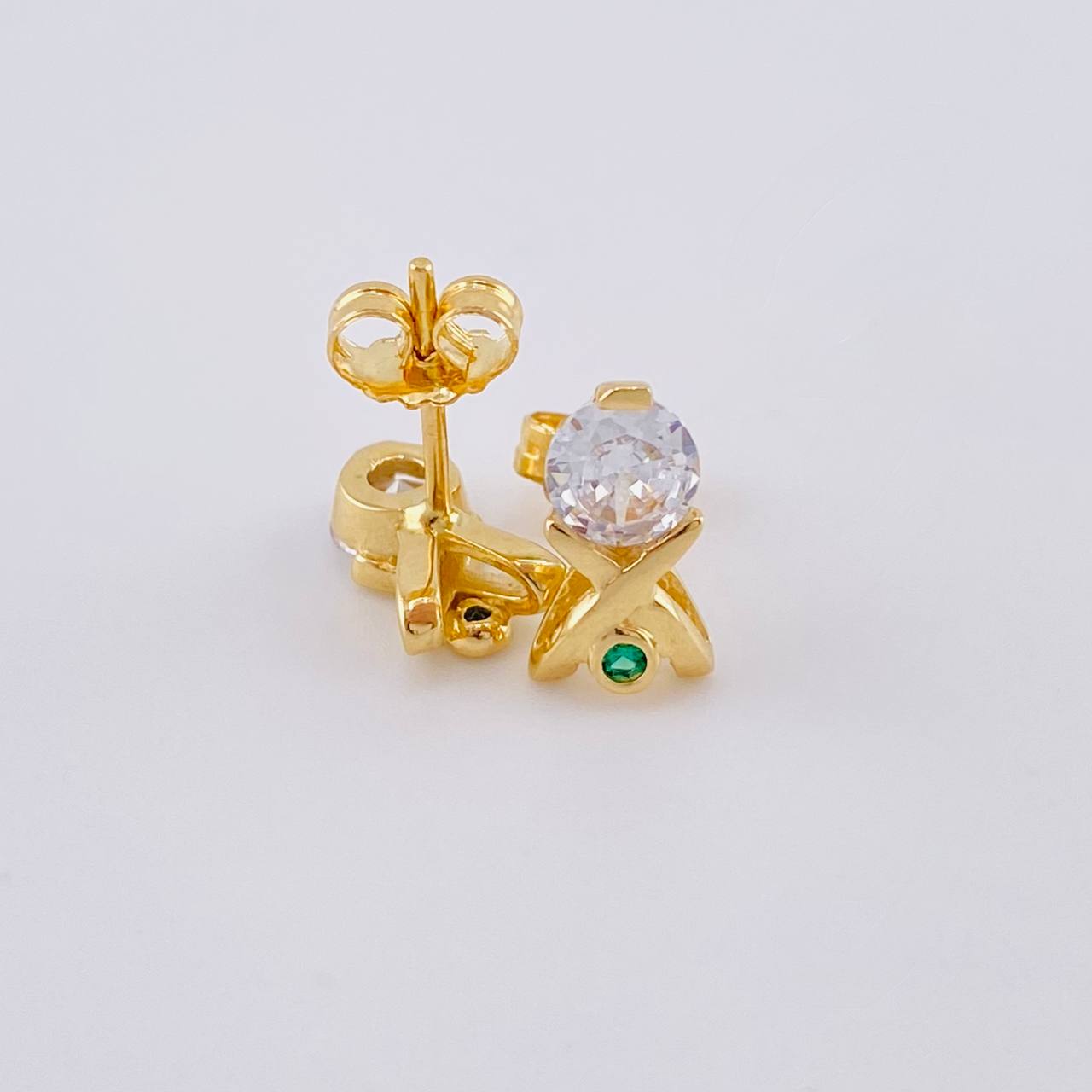 Stud Earrings Stone 2.2 g / in / 10.5 mm Yellow Gold 18K