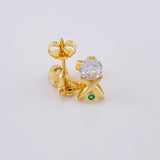 Stud Earrings Stone 2.2 g / in / 10.5 mm Yellow Gold 18K