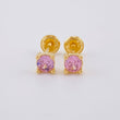 Stud Earrings Four Prongs 1.55 g / in / 4.4 mm Yellow Gold 18K