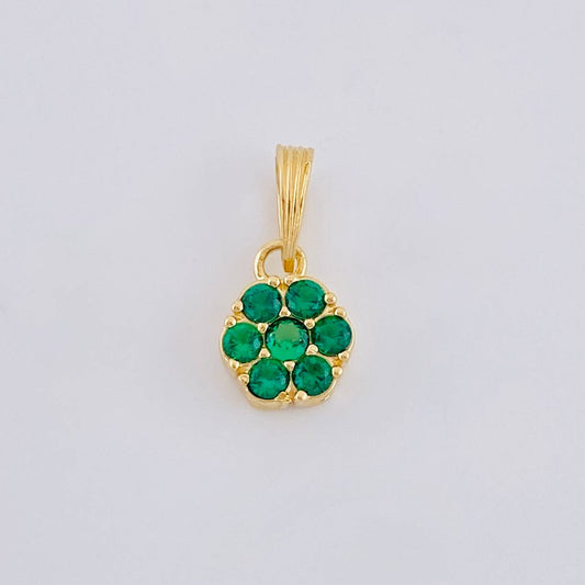 Dije Flor Seis Petalos 1.2 g / 1/2 in Oro Amarillo 18K