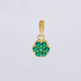Dije Flor Seis Petalos 1.2 g / 1/2 in Oro Amarillo 18K