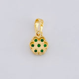 Dije Flor Seis Petalos 1.2 g / 1/2 in Oro Amarillo 18K