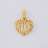 Topos Set Corazón Tupido 5.25g / in / 12.7mm Oro Amarillo 18K