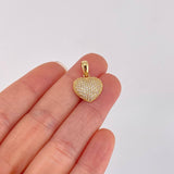 Topos Set Corazón Tupido 5.25g / in / 12.7mm Oro Amarillo 18K