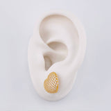 Topos Set Corazón Tupido 5.25g / in / 12.7mm Oro Amarillo 18K
