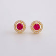 Topos Halo Tupido 3.3g / in / 8.85mm Oro Amarillo 18K