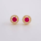Topos Halo Tupido 3.3g / in / 8.85mm Oro Amarillo 18K
