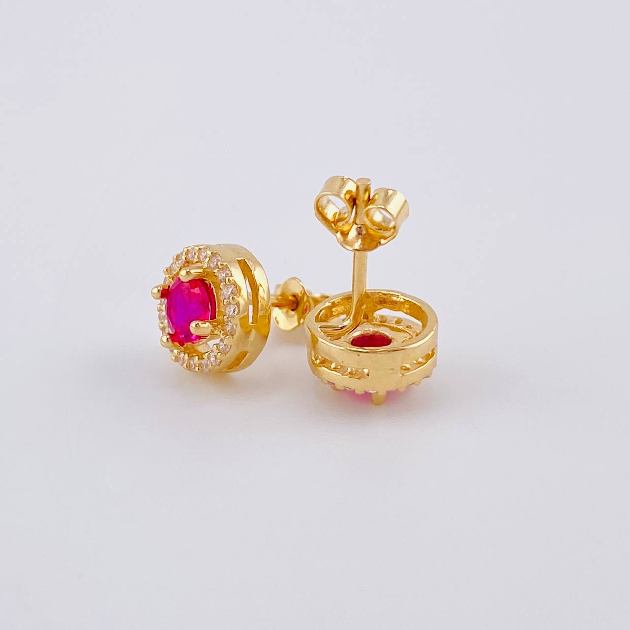 Topos Halo Tupido 3.3g / in / 8.85mm Oro Amarillo 18K