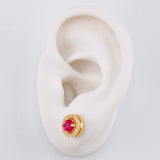 Topos Halo Tupido 3.3g / in / 8.85mm Oro Amarillo 18K