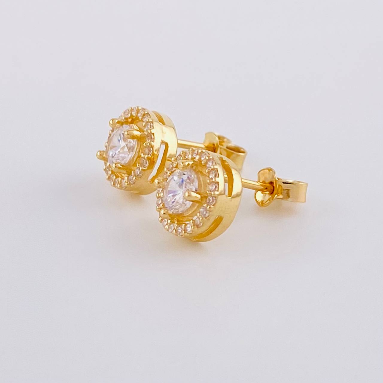 Topos Halo Tupido 3.4g / in / 8.85mm Oro Amarillo 18K