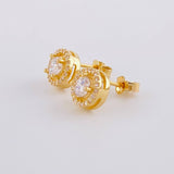 Topos Halo Tupido 3.4g / in / 8.85mm Oro Amarillo 18K