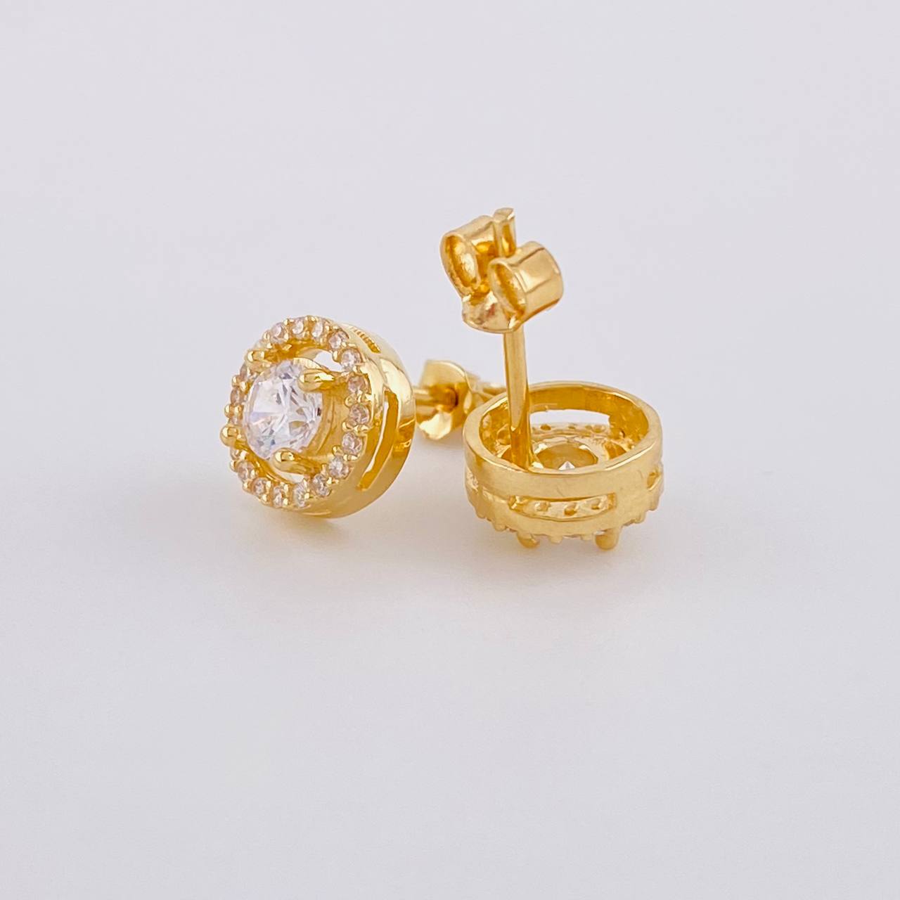 Topos Halo Tupido 3.4g / in / 8.85mm Oro Amarillo 18K