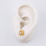 Topos Halo Tupido 3.4g / in / 8.85mm Oro Amarillo 18K